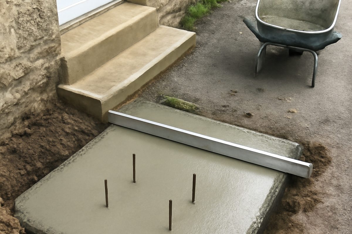 Dalle beton plateforme